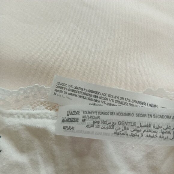 2 PACK JENNI Women Bikini Panty Size 2XL White Lace Detail Cotton - Picture 6 of 9